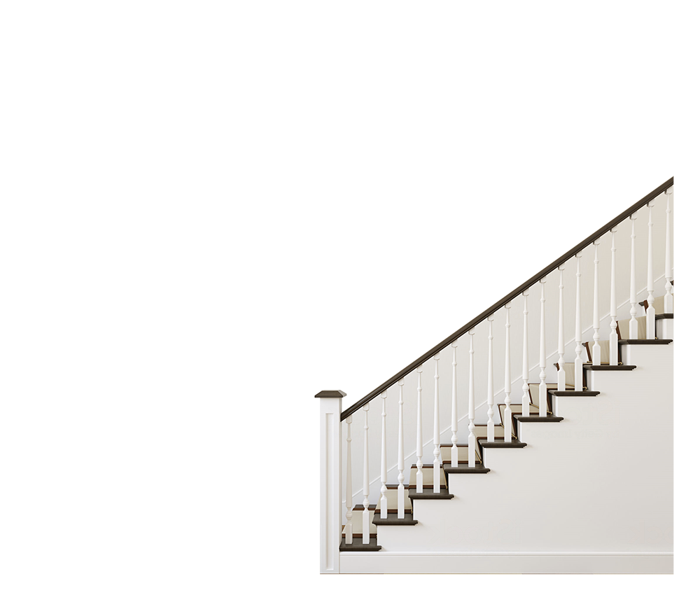 Деревянная лестница в стиле прованс